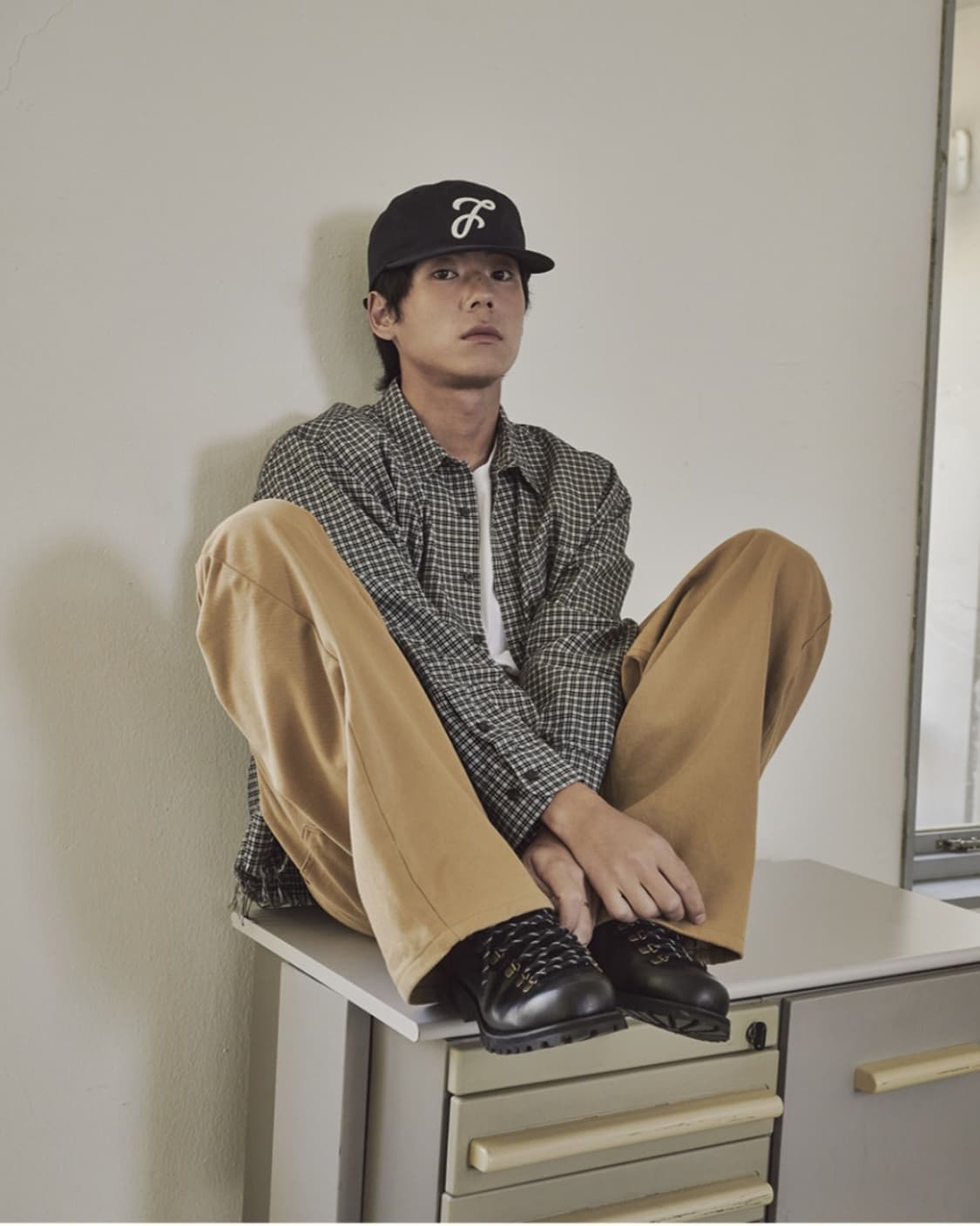 테이크이지 크롭 체크셔츠s 상품이미지5