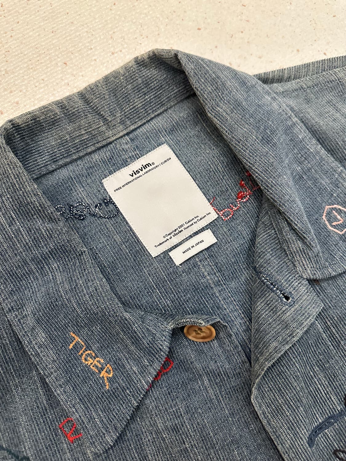 [2] visvim coverall 비즈빔 자수 커버롤 자켓 상품이미지3