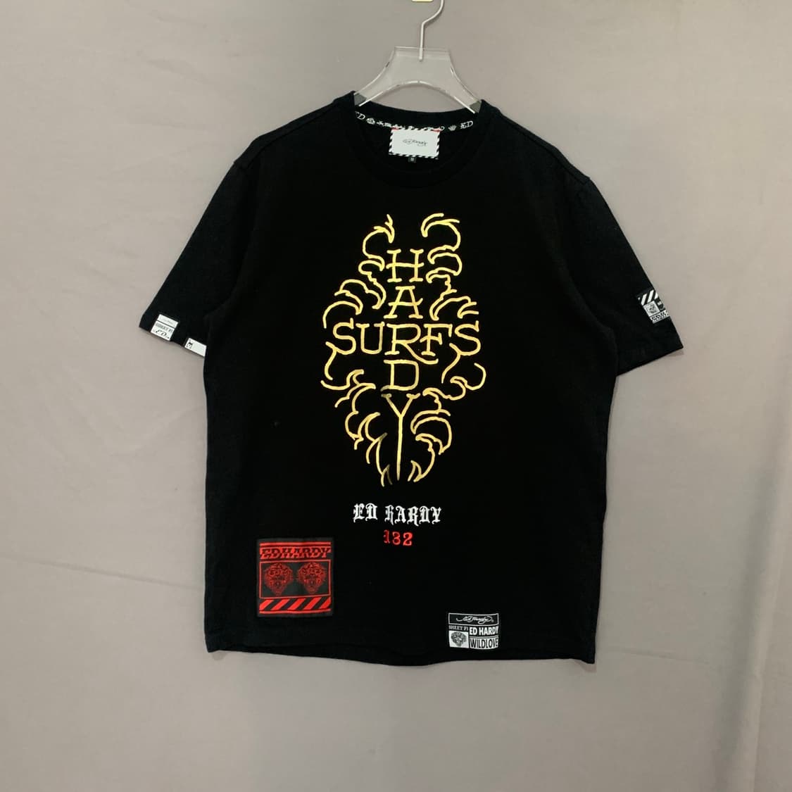 S ED HARDY 에드하디 스트릿 프린팅 오버핏 반팔티 상품이미지1