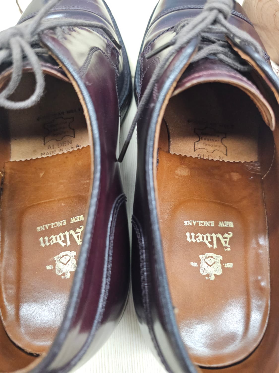 알든 2160 7D 코도반 #8 버건디 캡토 슈즈 상품이미지9