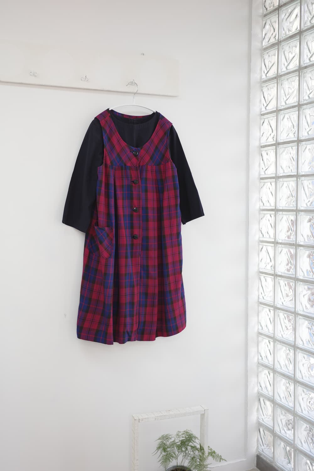 tartan check sleeveless one-piece 상품이미지2