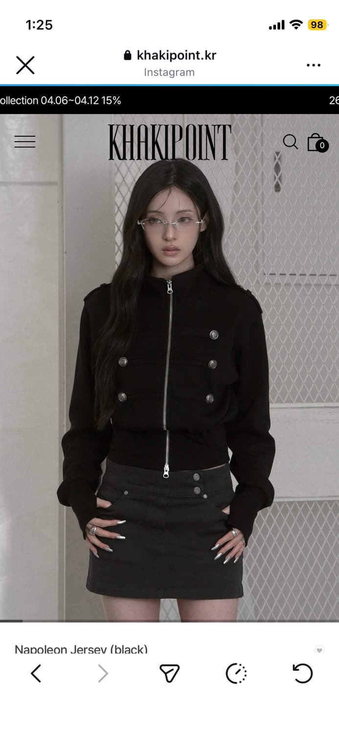 새거)카키포인트 나폴레옹 자켓 져지 집업 미스치프 보헤미안서울 코이세이오 상품이미지1