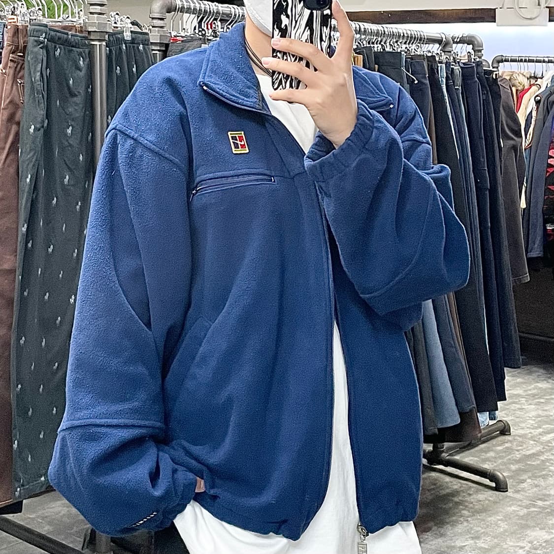 나이키 블루 테니스로고 후리스 상품이미지1