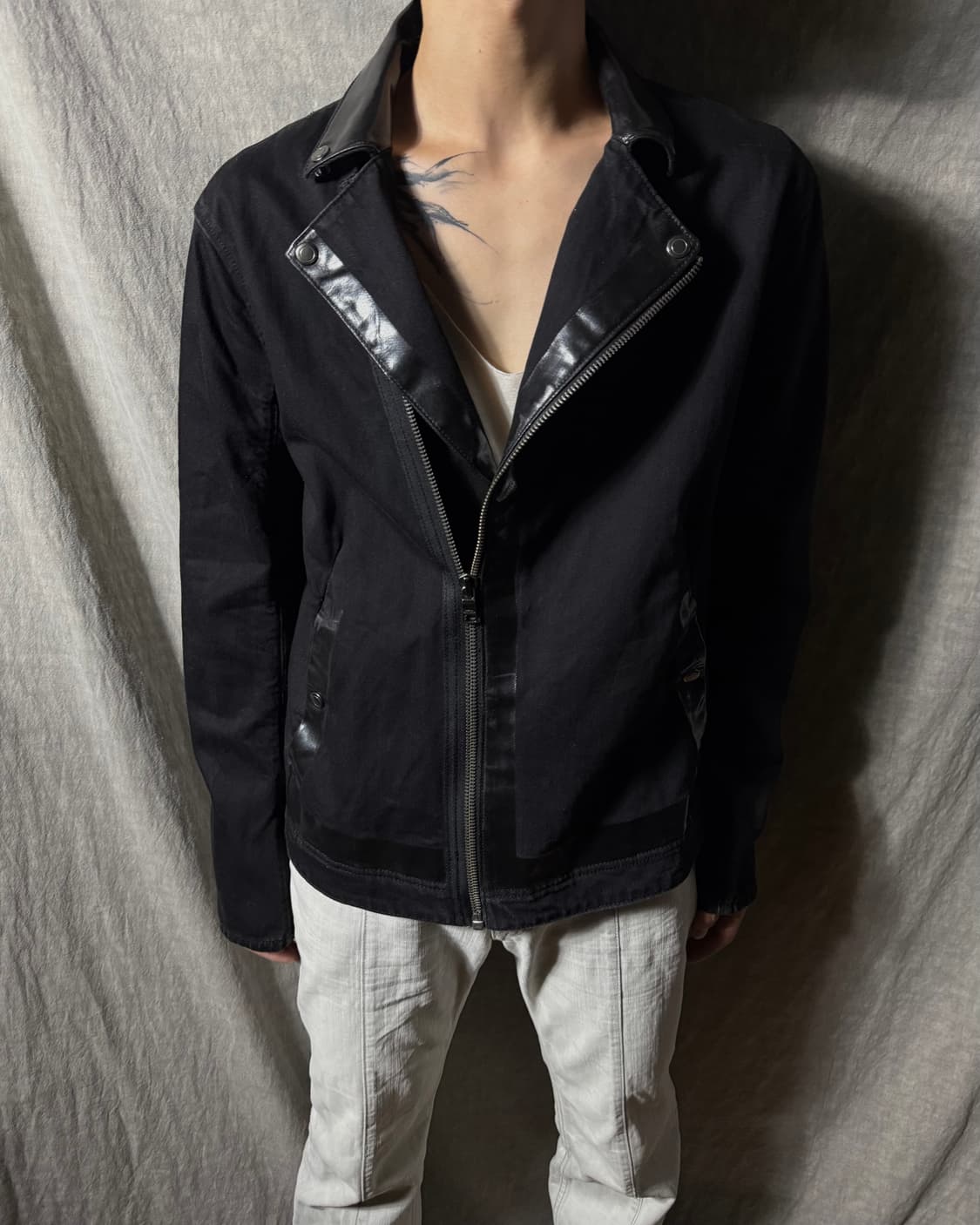 Armani Exchange Coated Trim Rider Jacket 상품이미지1