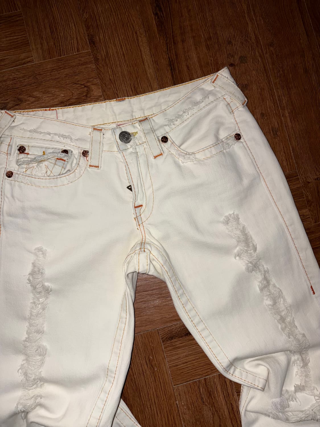 트루릴리젼 부츠컷 화이트 데님팬츠 상품이미지6