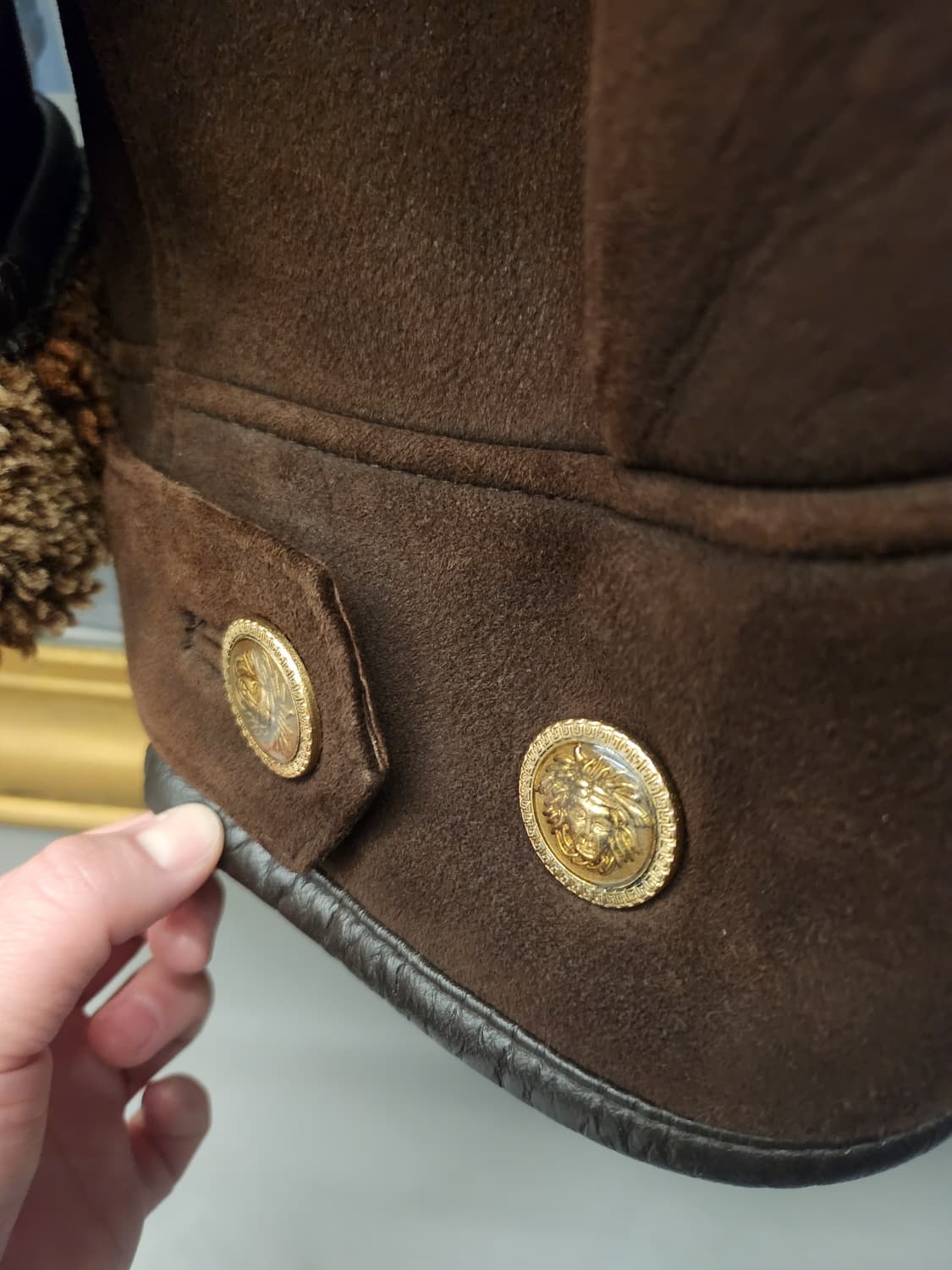 90s 초기베르사체 클래식 V2 스웨이드 시어링 무스탕 상품이미지8