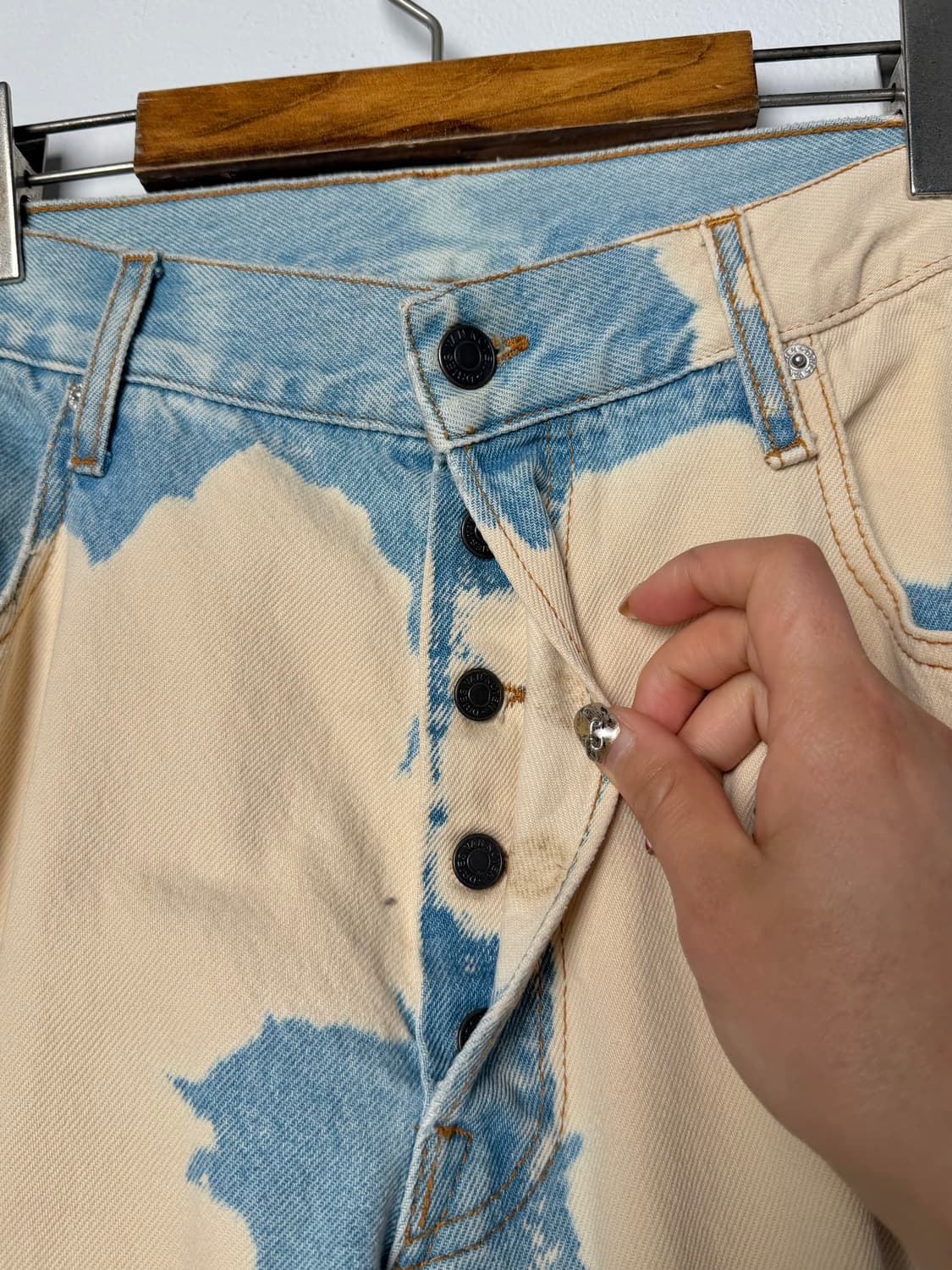 드리스 반 노튼 블리치드 스플래터 진 상품이미지3