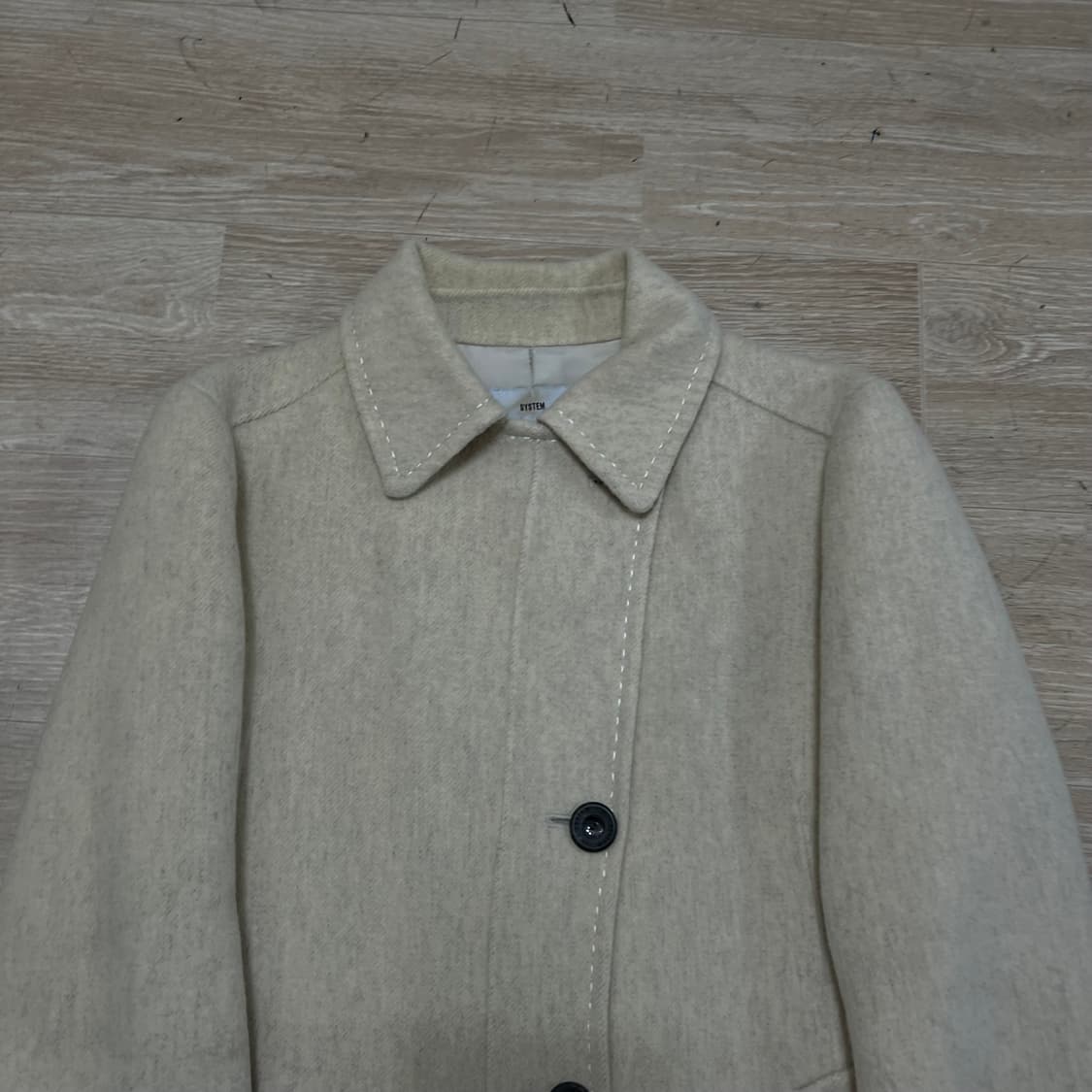 시스템 여성 핸드메이드 싱글 브레스티드 코트 [베이지] 82-94-160 상품이미지2