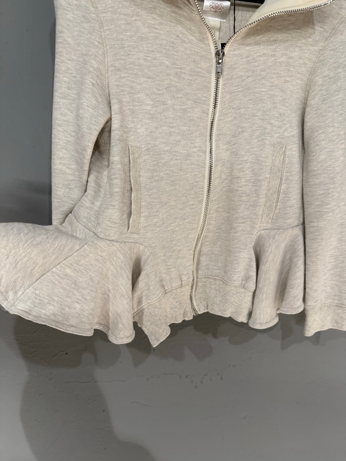 unbalance frill detail hood zip-up 상품이미지6