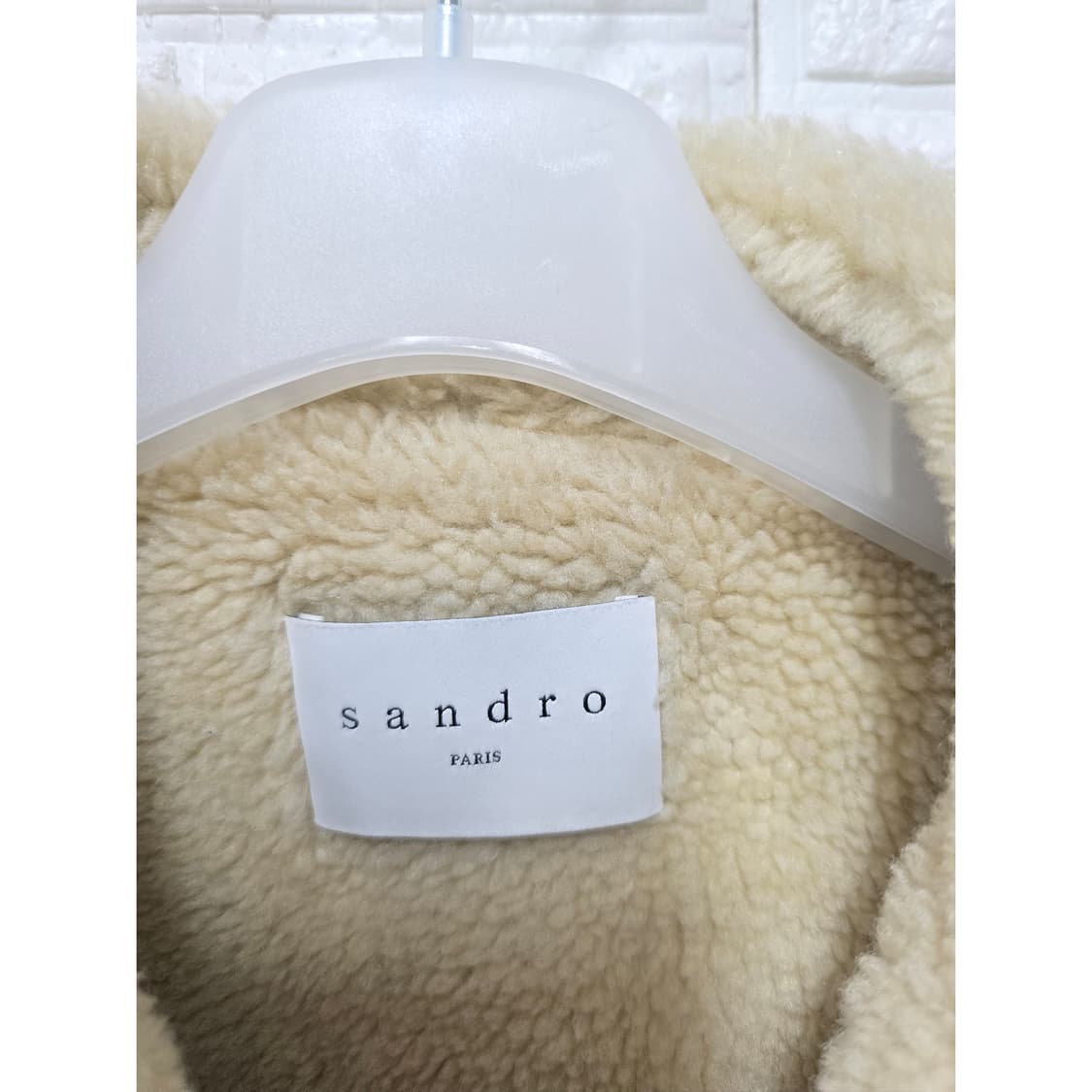 택포_ 산드로 시어링 트러커 무스탕 자켓 블랙 L 상품이미지2