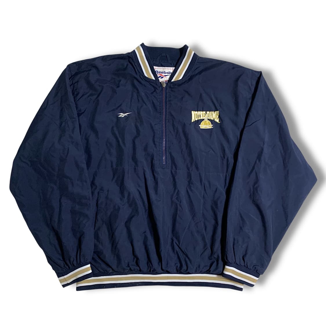  [XL~2XL] 90s Reebok Notre Dame 하프집업 상품이미지1