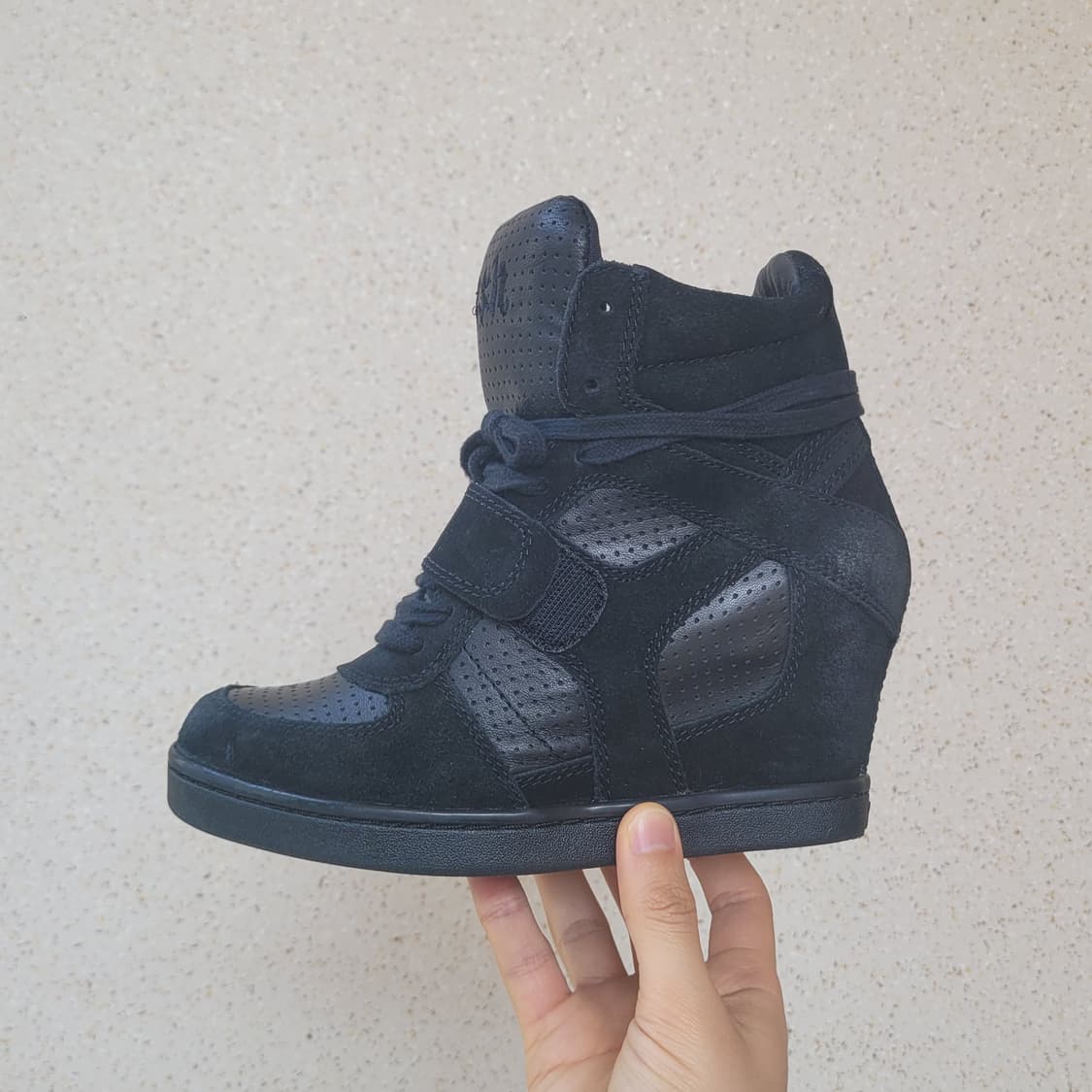 아쉬 ash 하이탑 웨지힐 블랙 37 235 240 상품이미지3