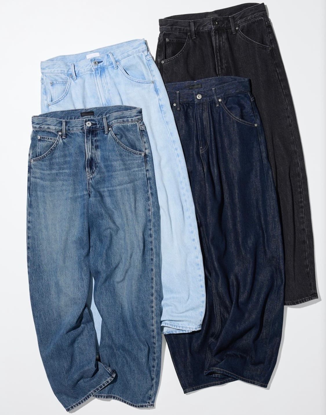 유니클로 배기커브진 블루 25 상품이미지2