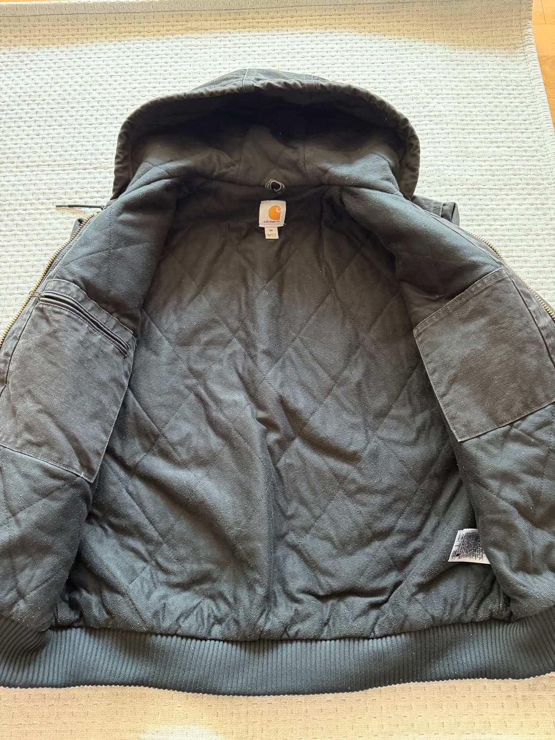 [M] 칼하트 j130 샌드스톤 덕 액티브 자켓 블랙 상품이미지2