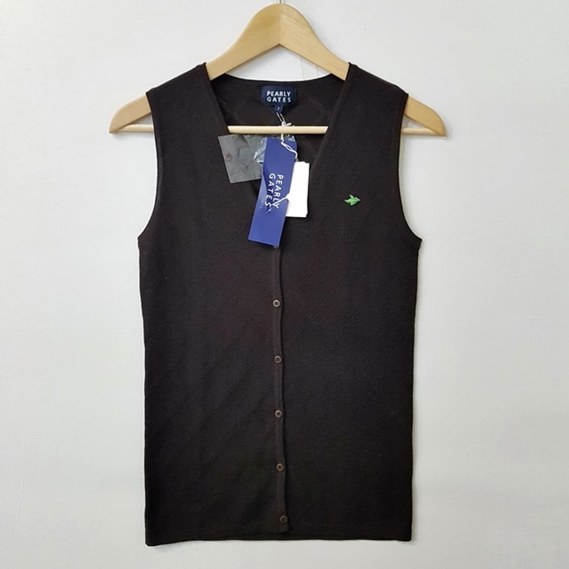 [새상품] PEARLY GATES 모 100% 조끼 브라운 상품이미지1