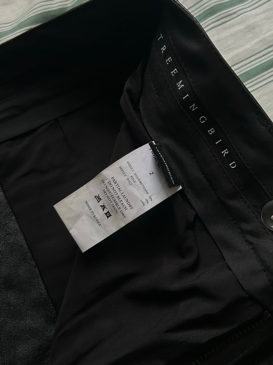 Oblique Zipper Leather Pants 레더 팬츠 상품이미지3