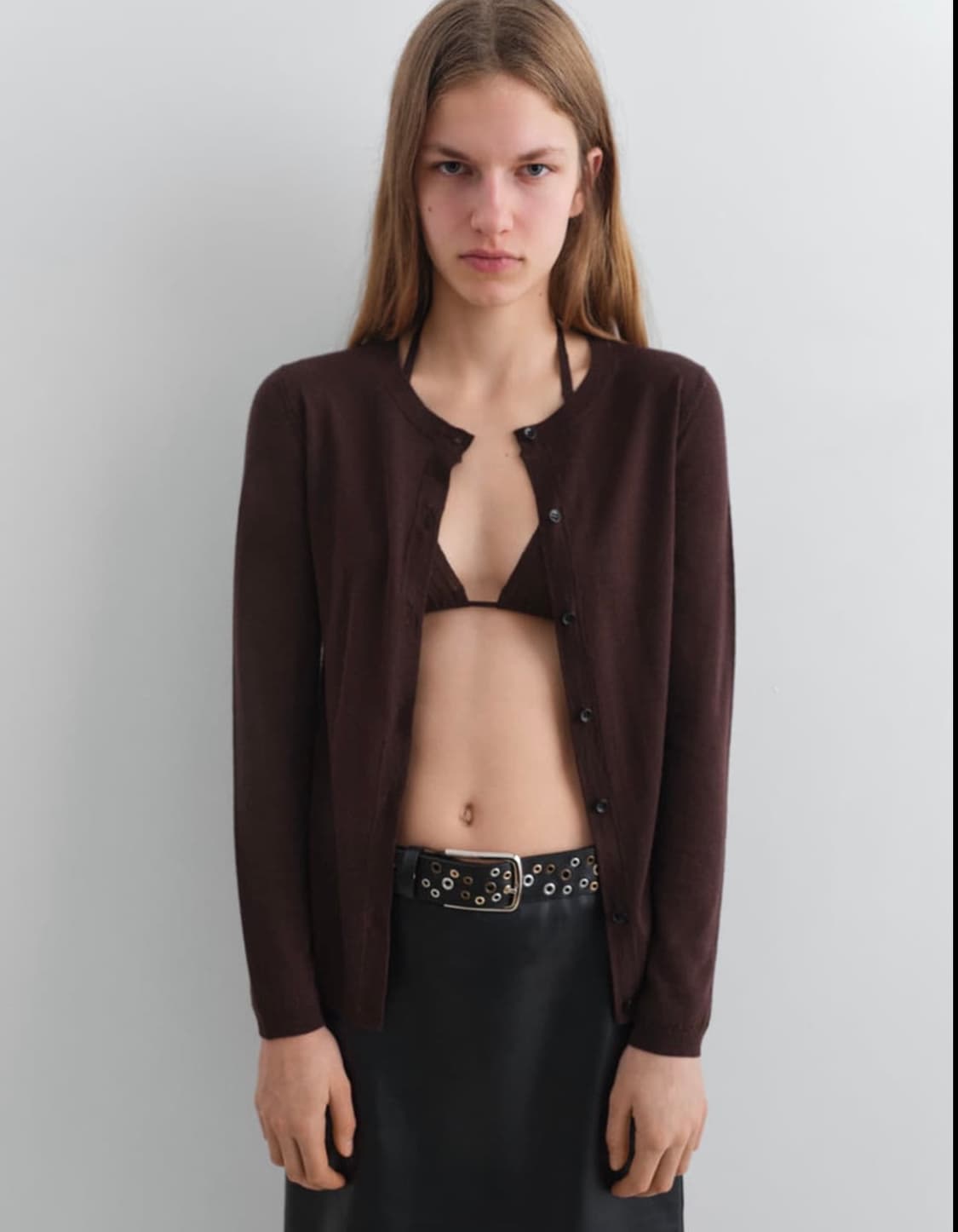 (XS,S,M) 기마구아스 레베카 가디건 브라운 상품이미지1