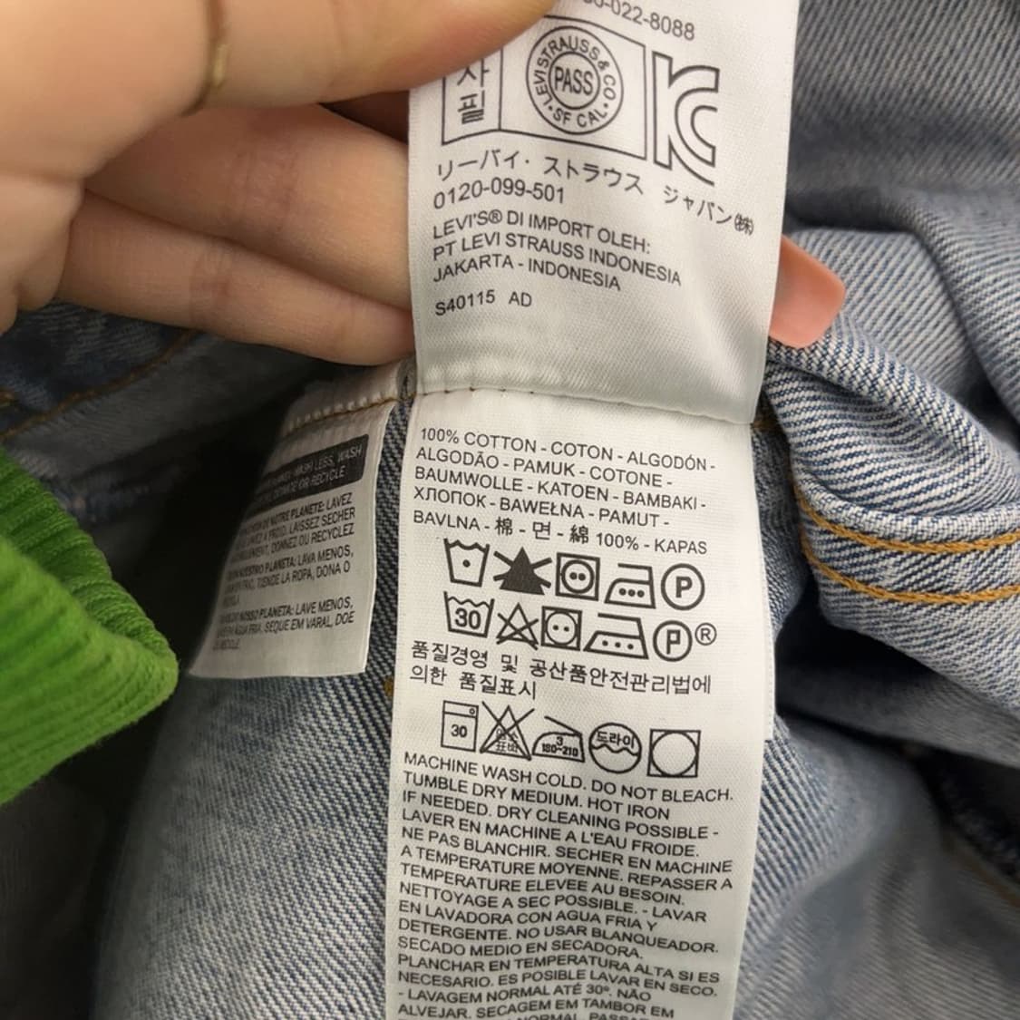 리바이스 빈티지무드 워싱 트러커 데님자켓 S C08262 상품이미지6