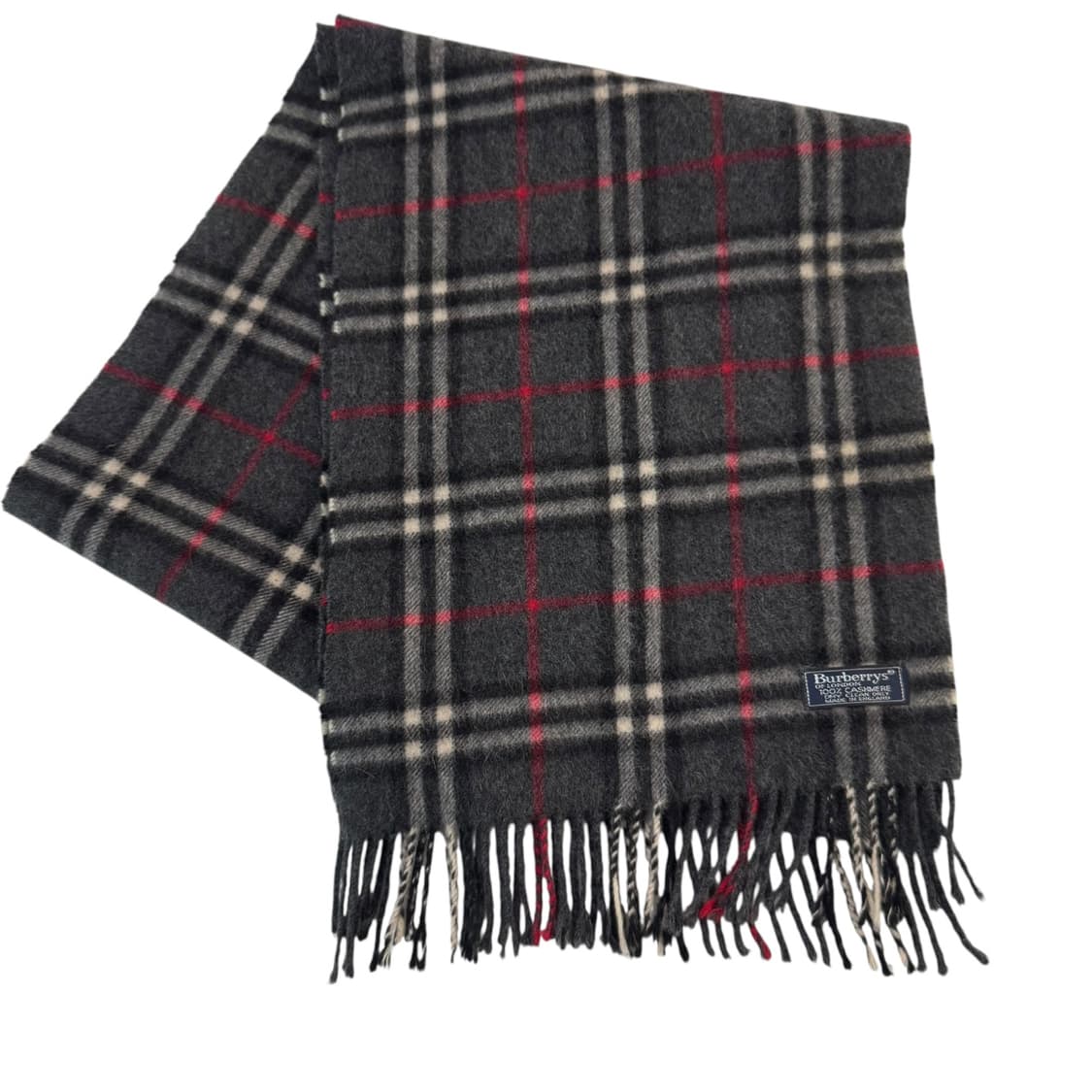 정품 버버리 노바체크 캐시미어 다크그레이 머플러 상품이미지2
