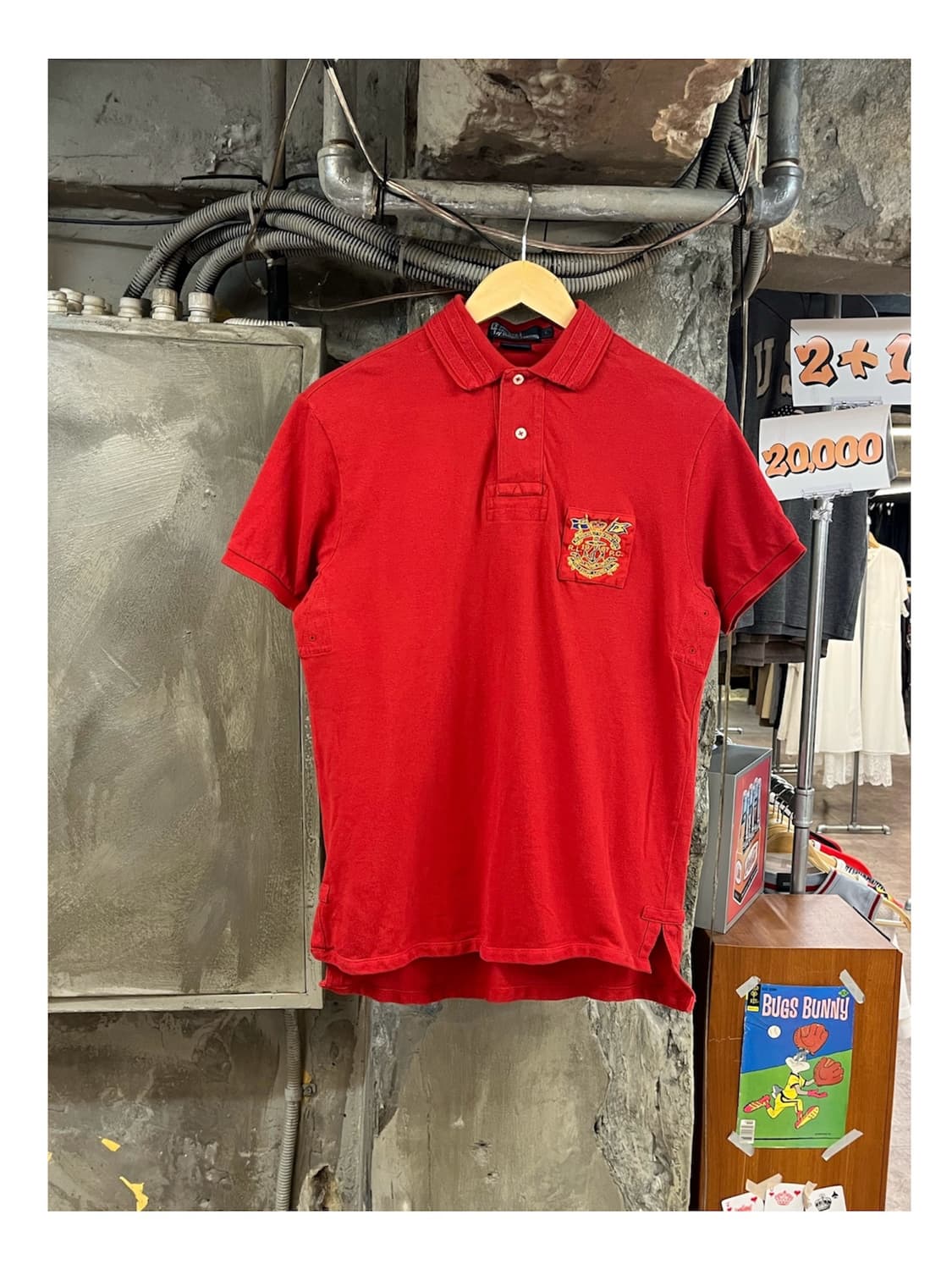 폴로 랄프로렌 반팔 카라티 레드 L #csz4010 상품이미지1