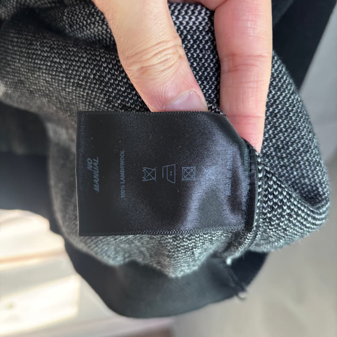 노메뉴얼 자카드 코튼 니트 상품이미지3