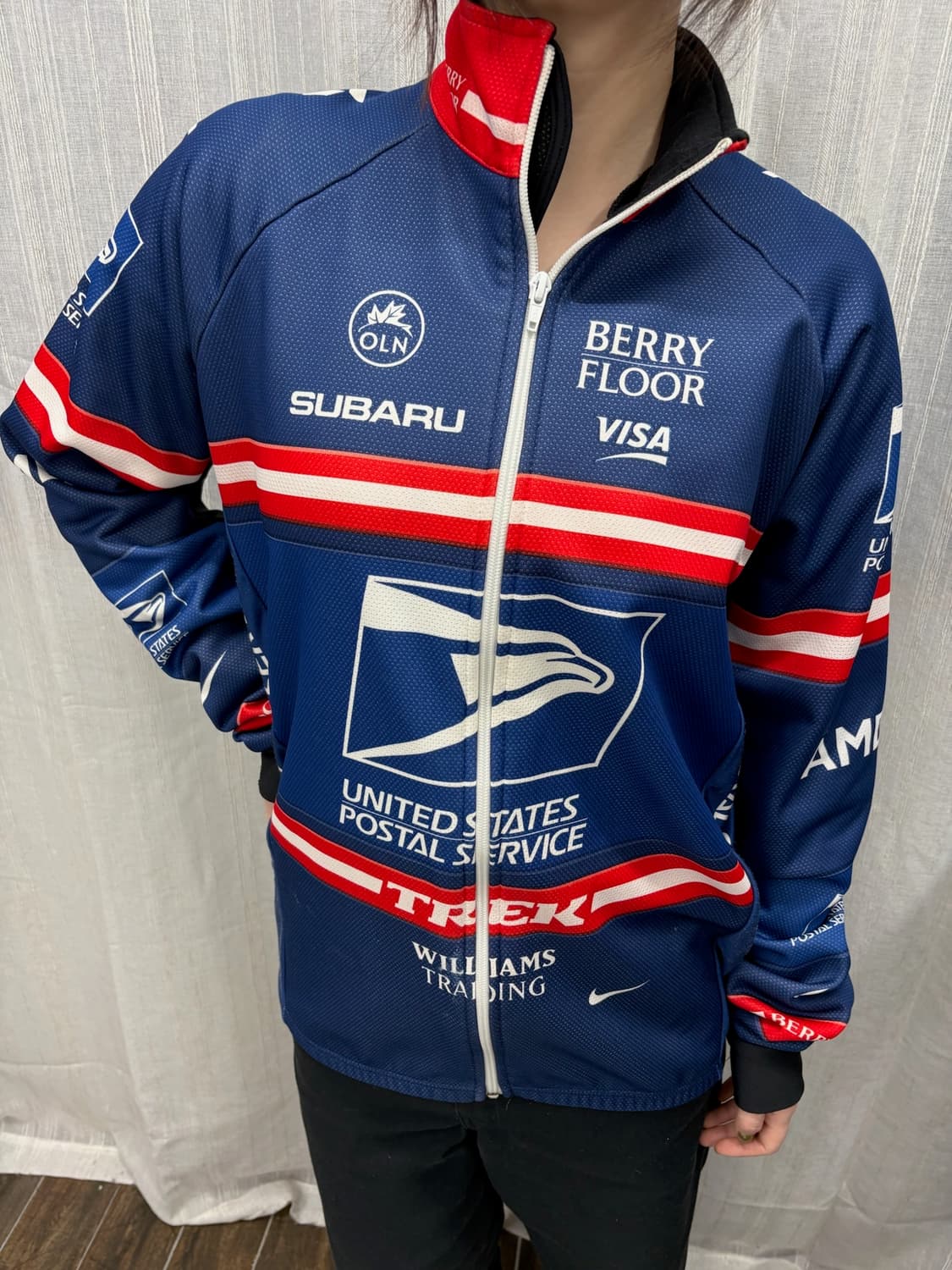 나이키 USPS 레이싱 사이클 트랙탑 져지 자켓 Size: XL 상품이미지2