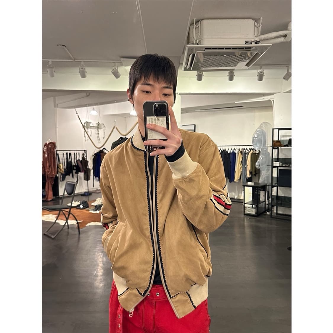 파세타즘 스웨이드 봄버 자켓 상품이미지4