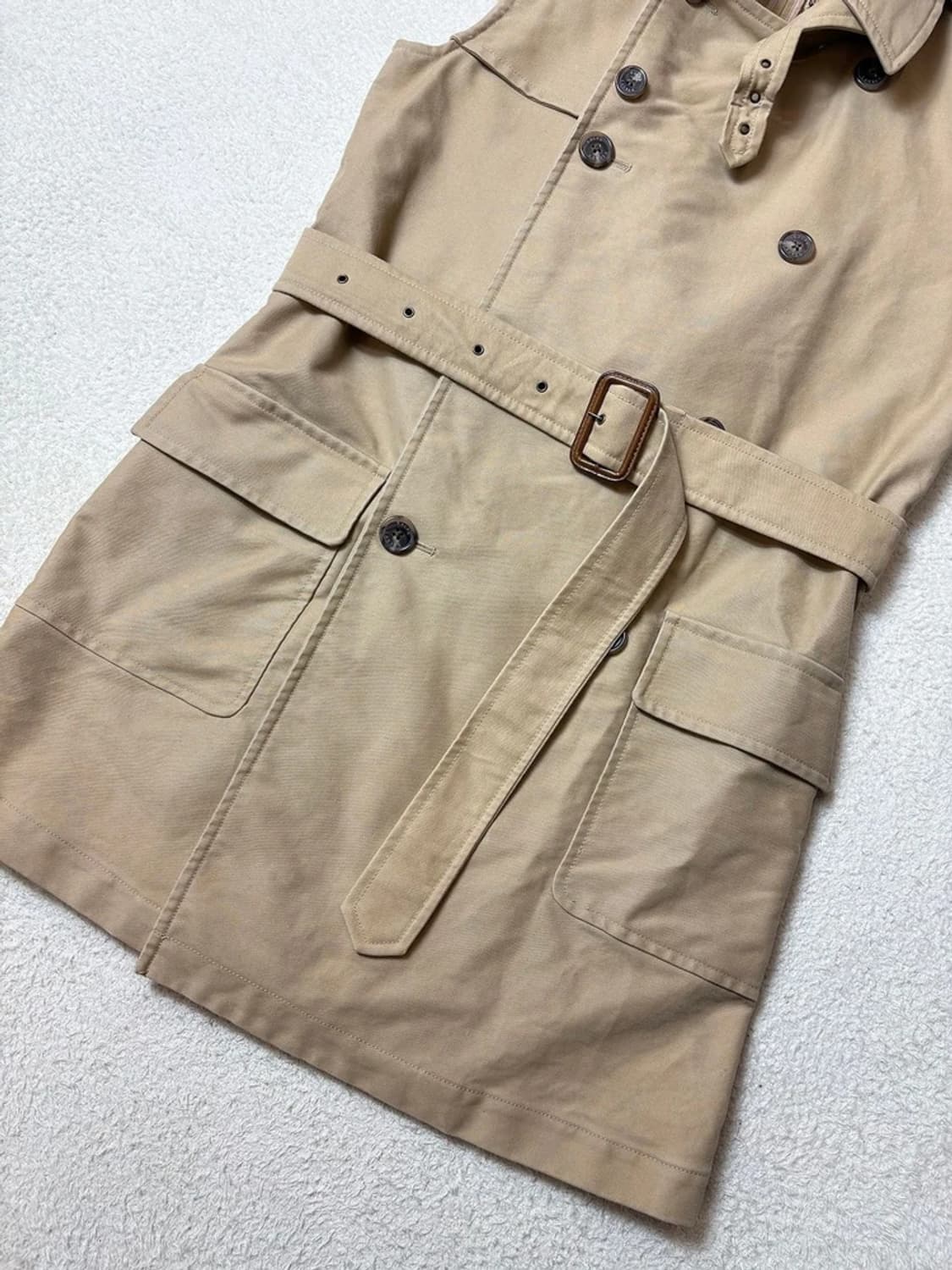 랄프로렌 00's 개버딘 슬리브리스 트렌치 원피스 PN6595 상품이미지6