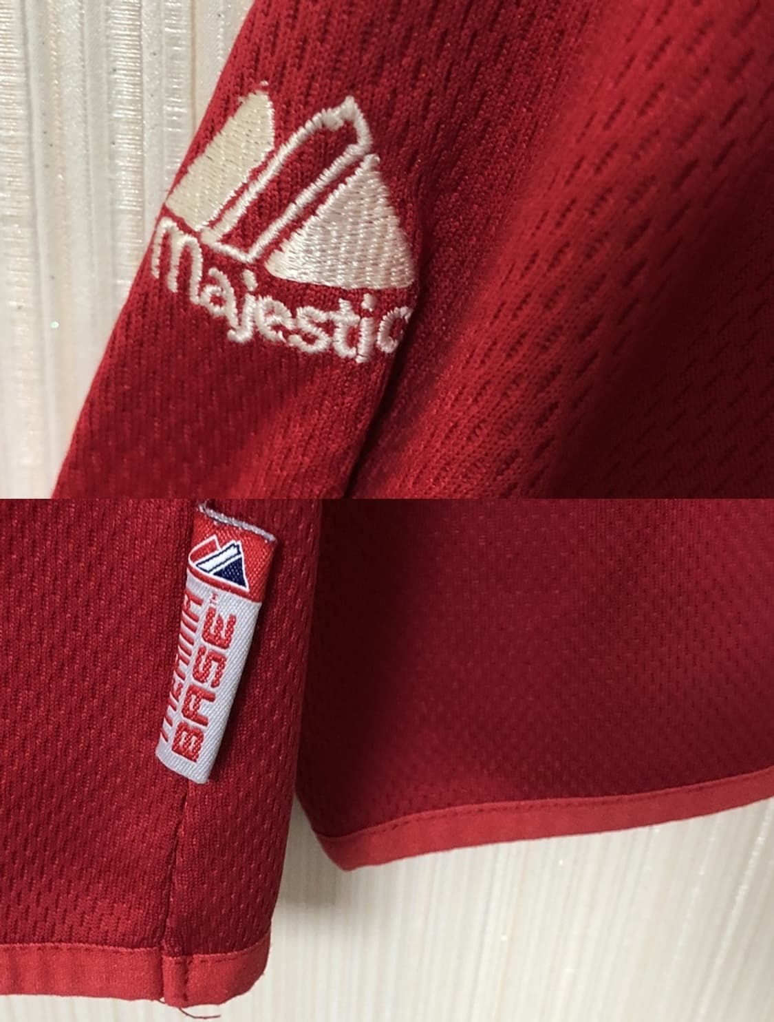 MLB 마제스틱 보스턴레드삭스 구형어센틱 플리스풀오버 M 상품이미지7
