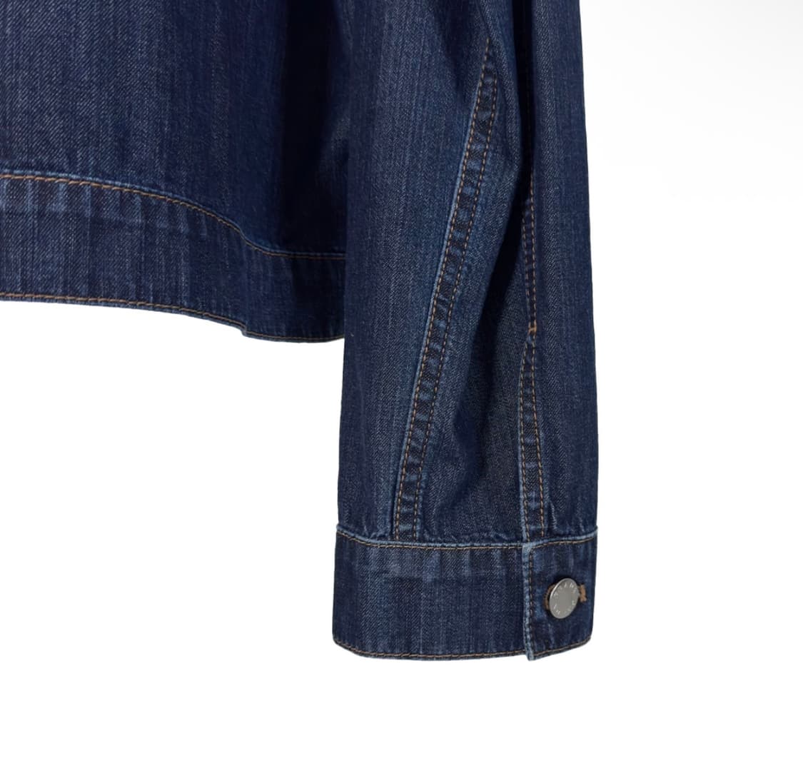 [XL] 프라다 남성 라이트 데님 지퍼 크롭 청 자켓 네이비 GEB255 상품이미지6