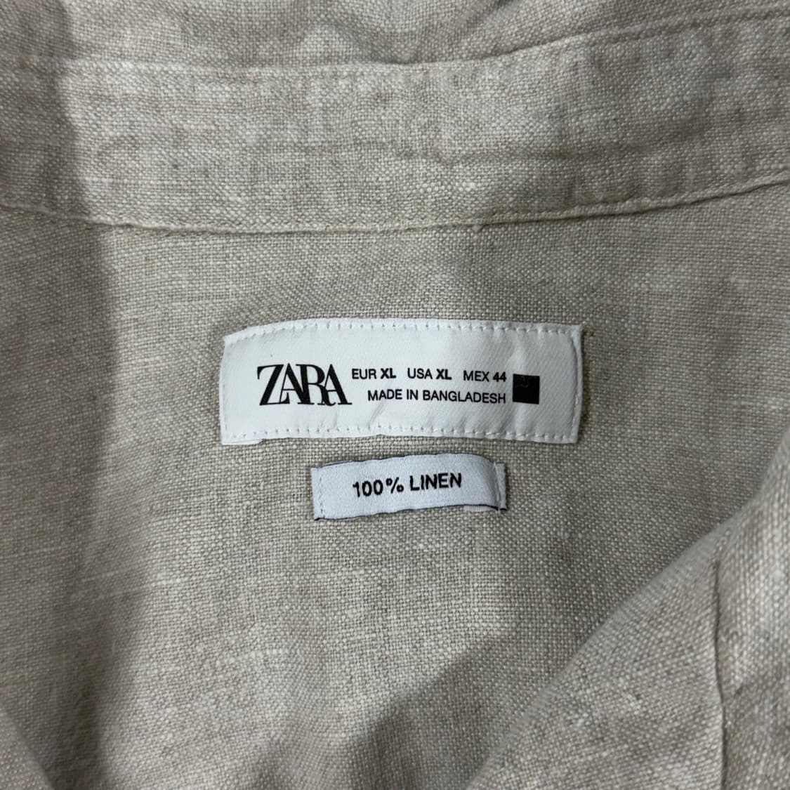 [XL] 자라 ZARA 린넨 반팔 셔츠 남방 상품이미지5