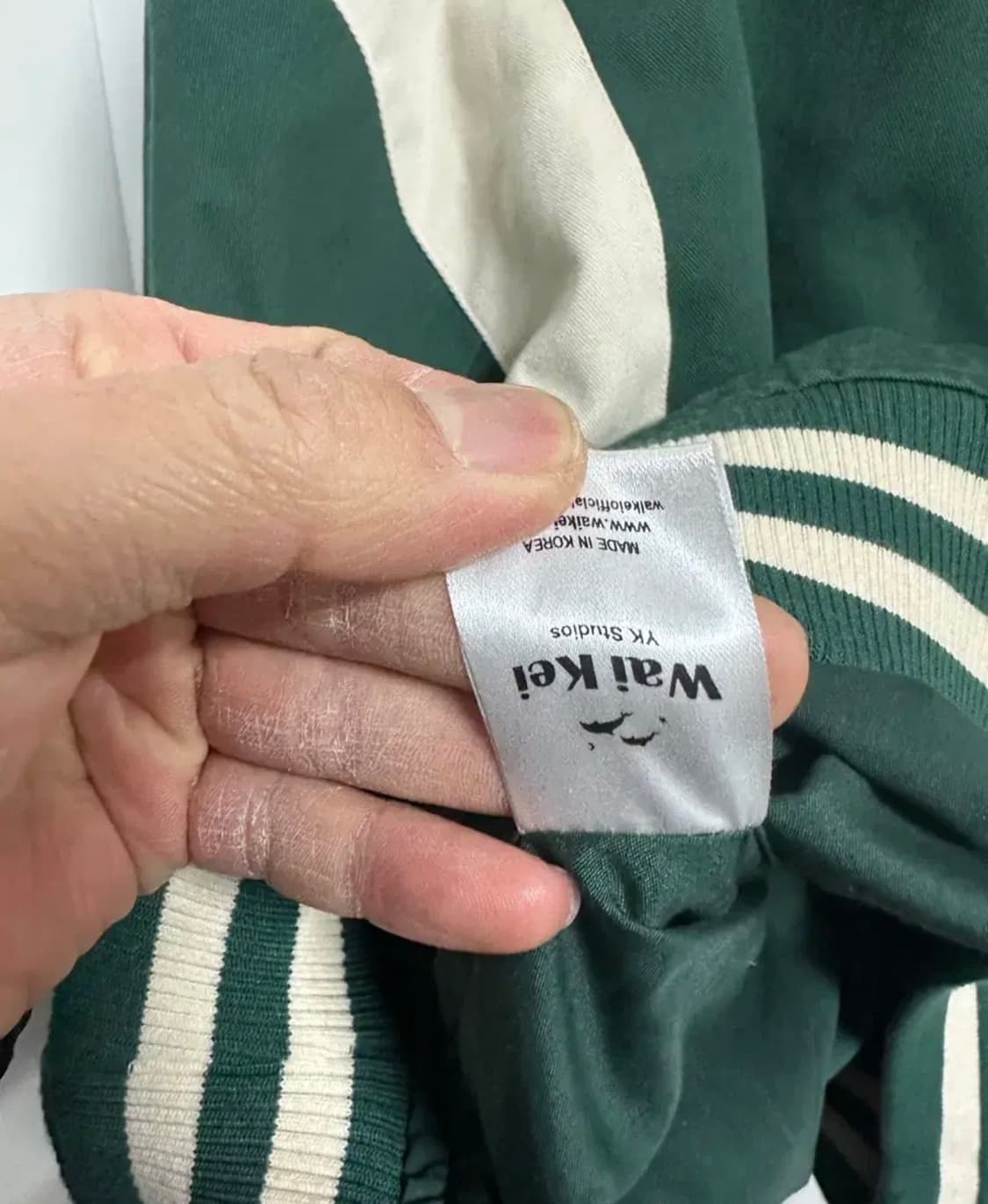 Wai Kei 와이케이 그린색 야구 점퍼 상품이미지5