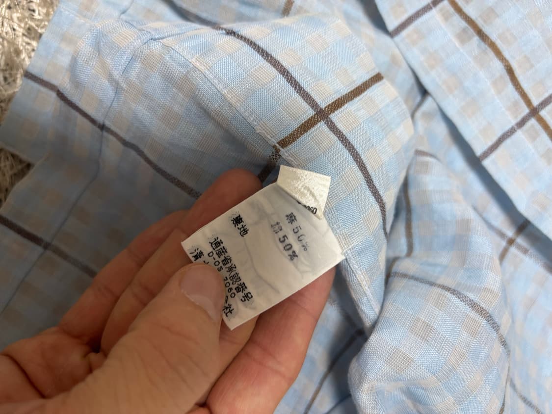 이태리제 CARLO PALAZZI 리넨셔츠 사이즈 105 상품이미지7