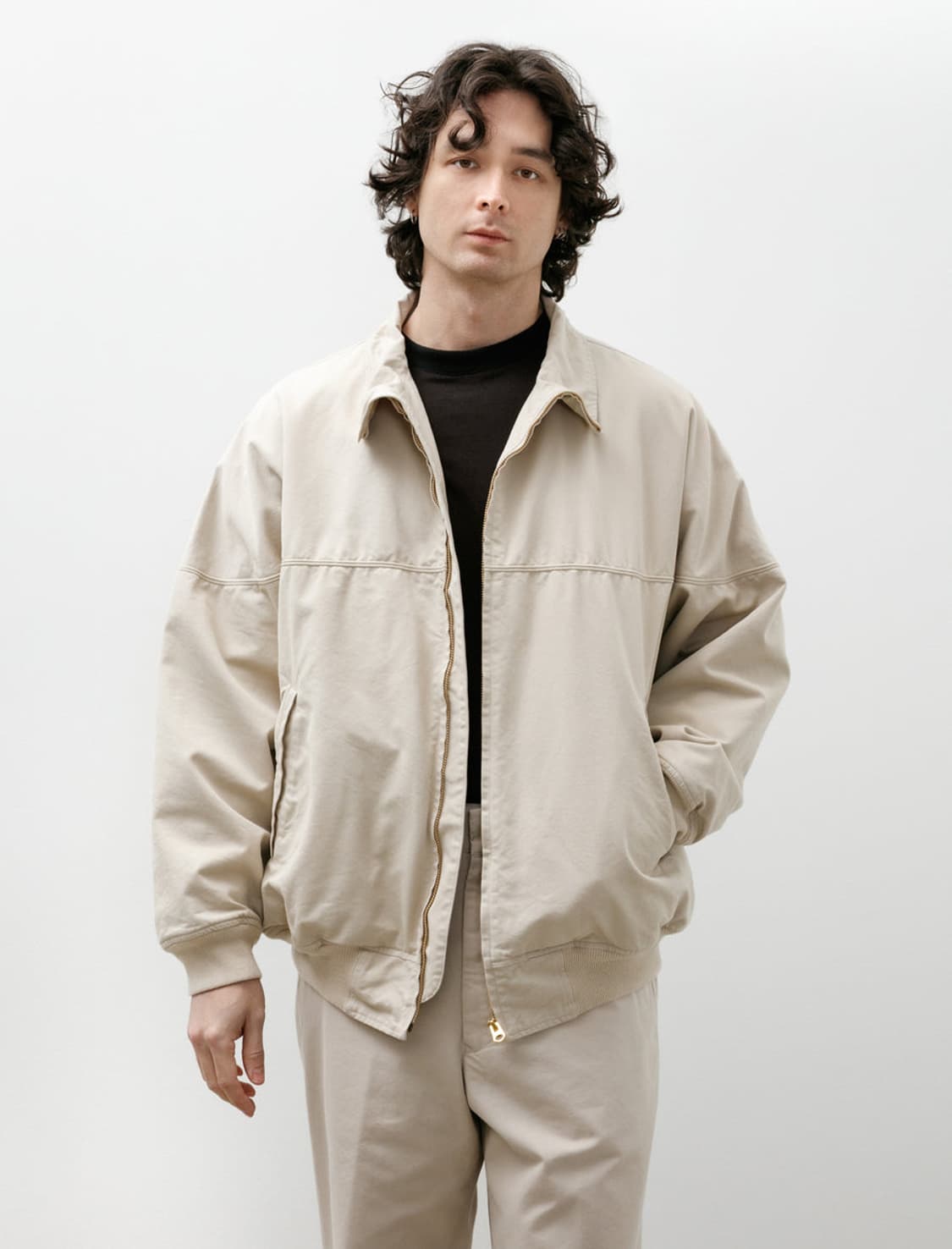 코모리(COMOLI) 포스트워크 트윌 블루종 아이보리 3 새상품 상품이미지3