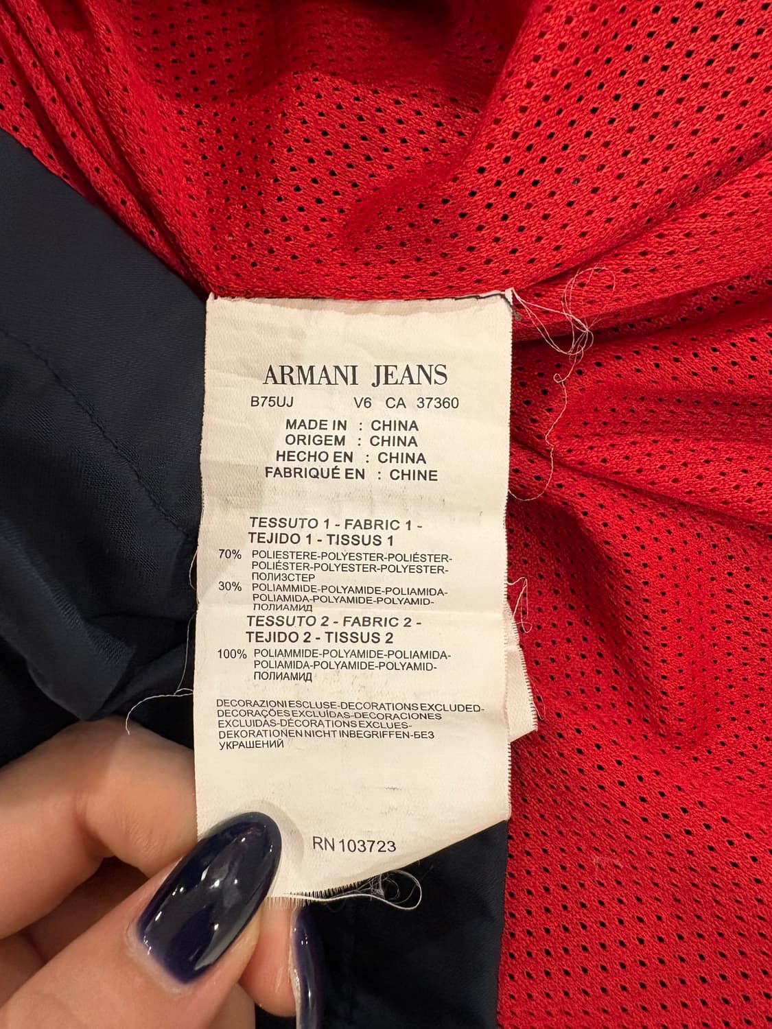 아르마니 진스 폴리쉘 후드 자켓 상품이미지8