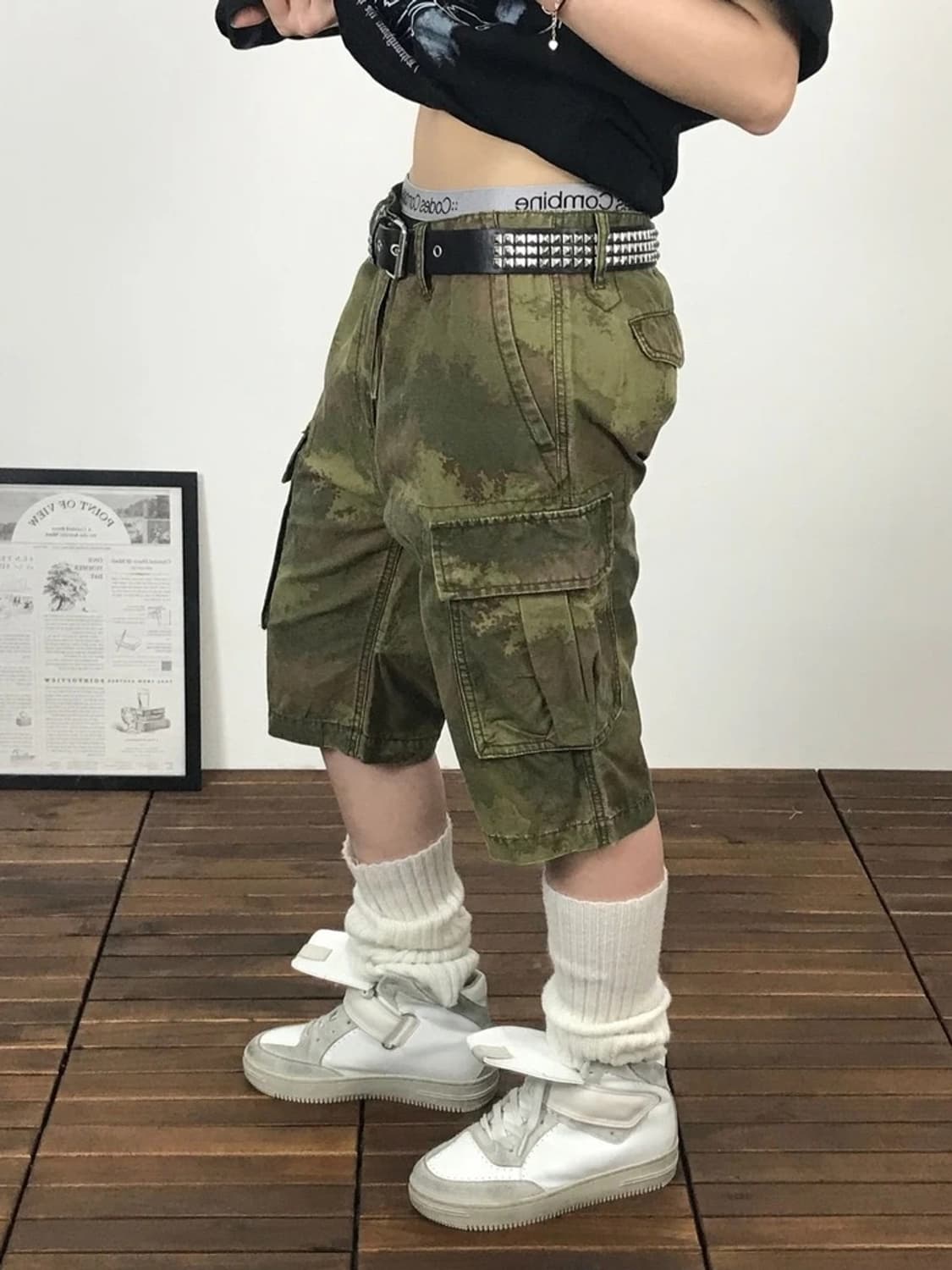 291295 Homme Camo Cargo Shorts 상품이미지2