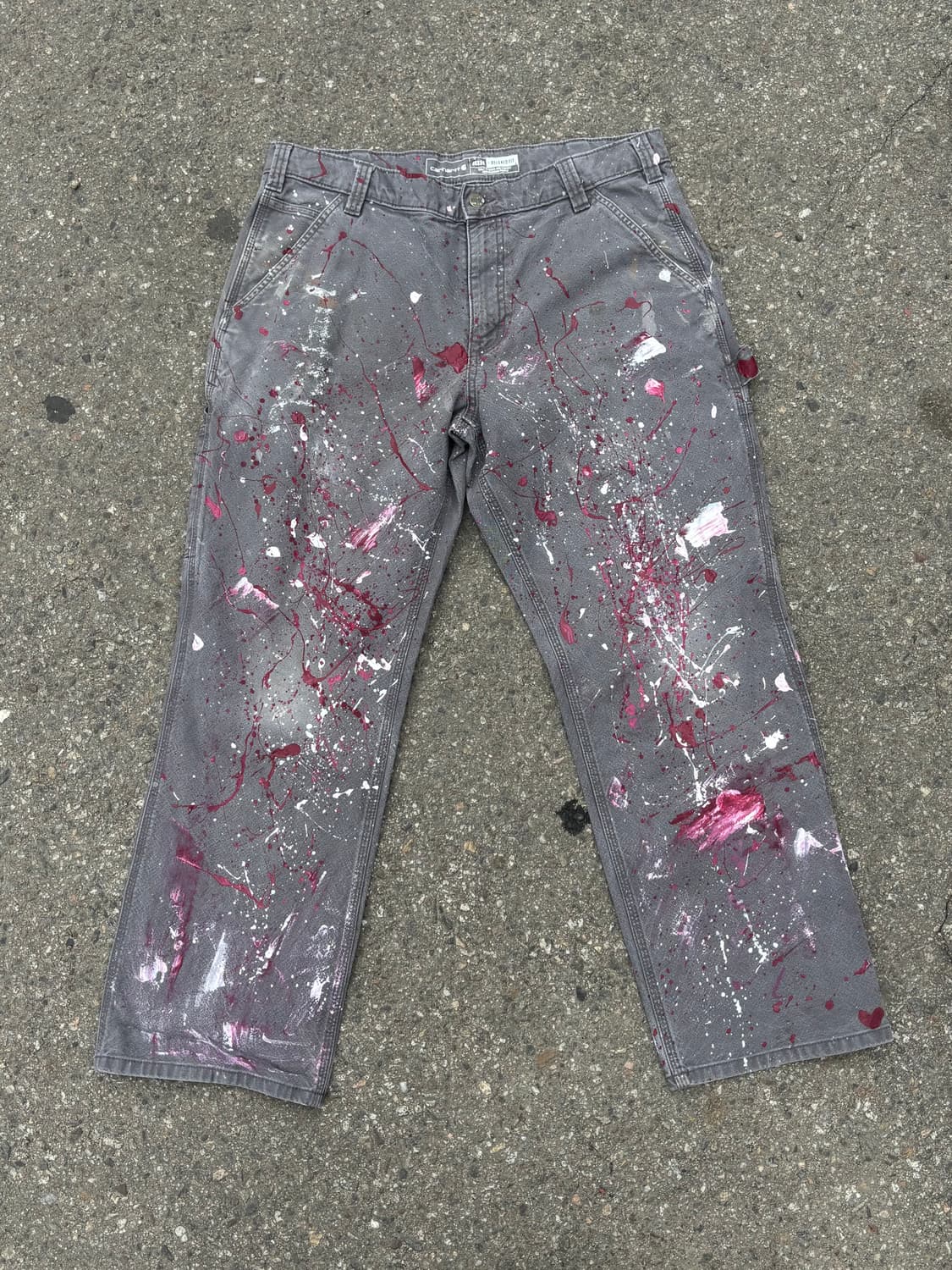 90s'커스텀 카하트 워크팬츠 회색 상품이미지6