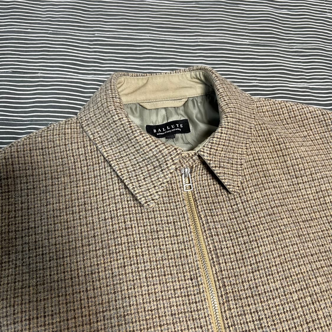 발루트(Ballute) 울 드리즐러 자켓 - 브라운체크 M 상품이미지3