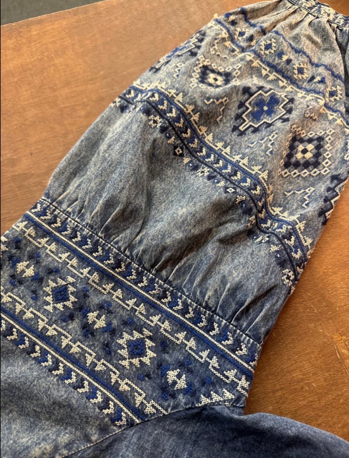 TITICACA 빈티지 나바호 패턴 데님 블라우스 셔츠 상품이미지5