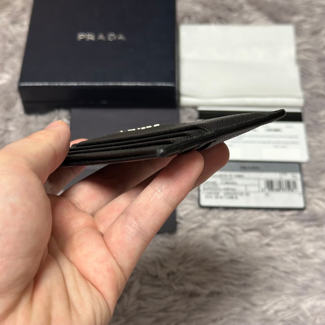 [풀구성] 프라다 사피아노 카드지갑 블랙 상품이미지8