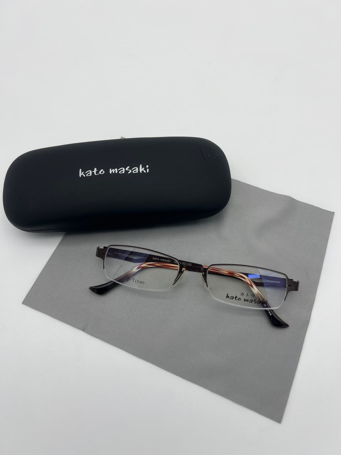 카토마사키kato masaki 하프무테 메탈 스퀘어 안경 KMJ-110J 상품이미지1