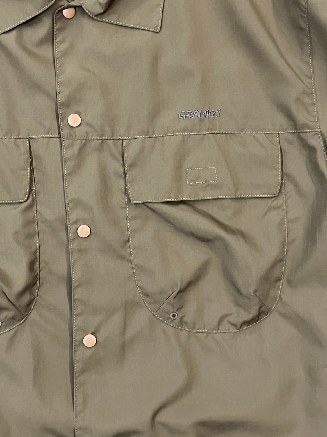 그라미치 라이트 립스톱 유틸리티 셔츠 카키 XL #csz1790 상품이미지5