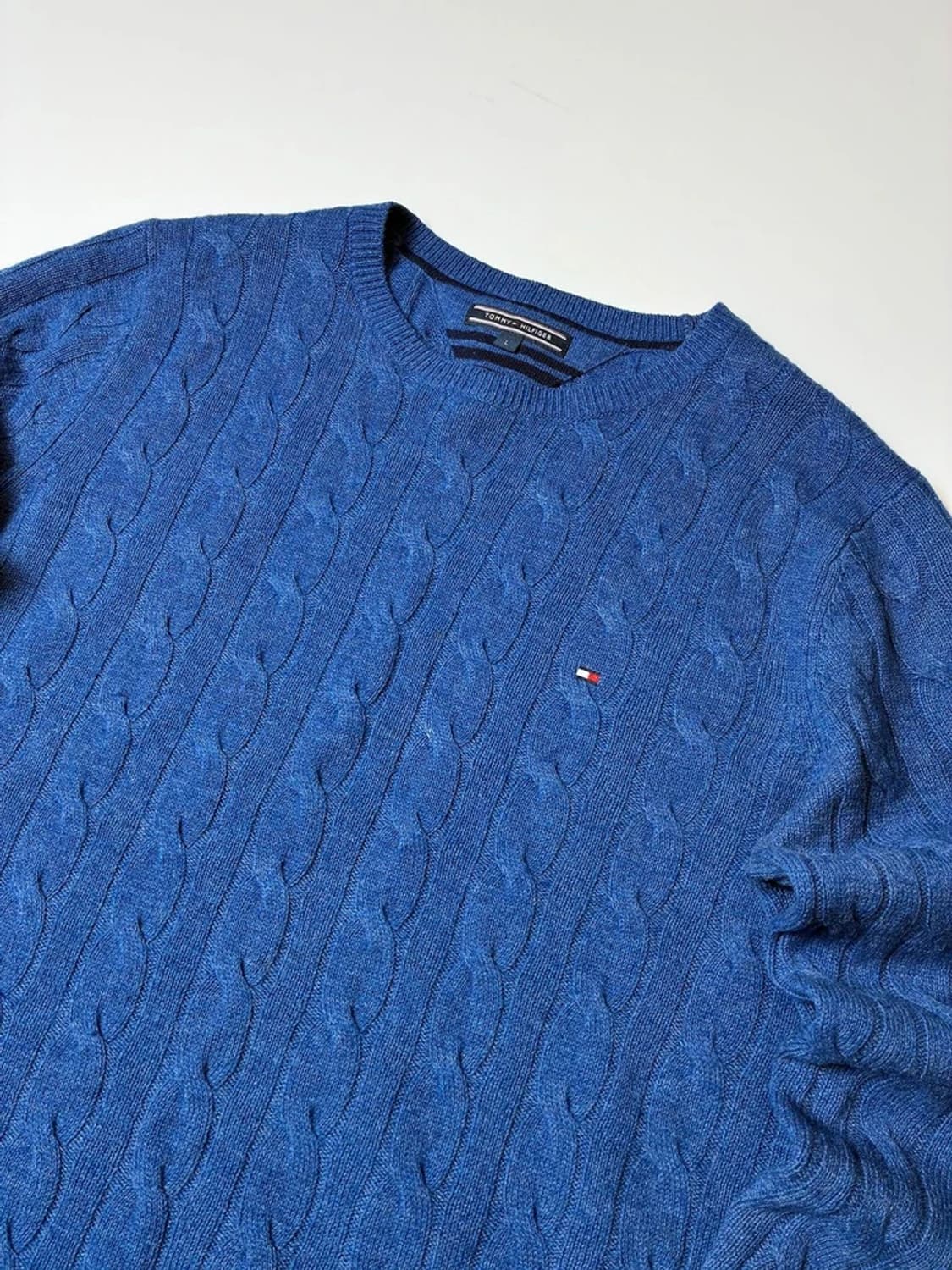 타미힐피거 솔리드 꽈배기 울 니트 PN8214 상품이미지2