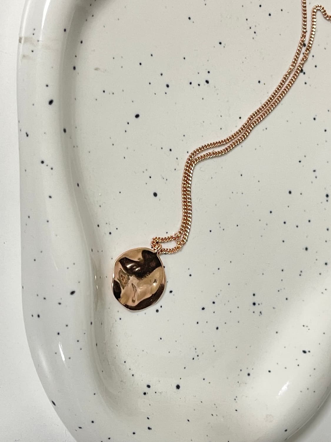 미착용 새제품) All 925실버 로즈골드 쭈글 팬던트 목걸이 체인59c 상품이미지5