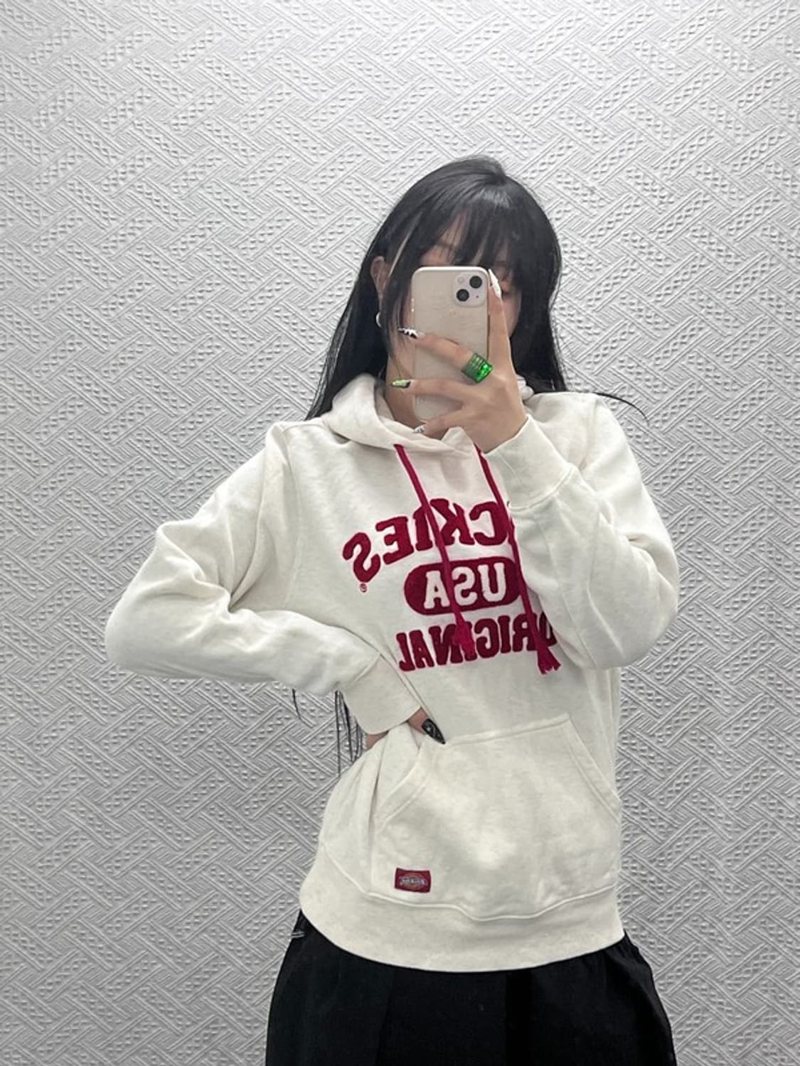 디키즈 올드스쿨 레트로 00's 약기모 후드티 S/M C08603 상품이미지1