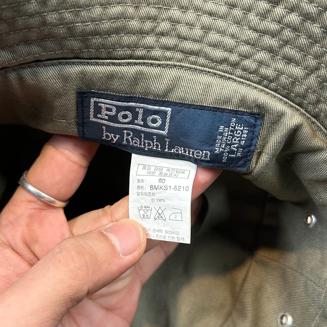 폴로 랄프로렌 올리브 카키 버킷햇 벙거지 모자 상품이미지8