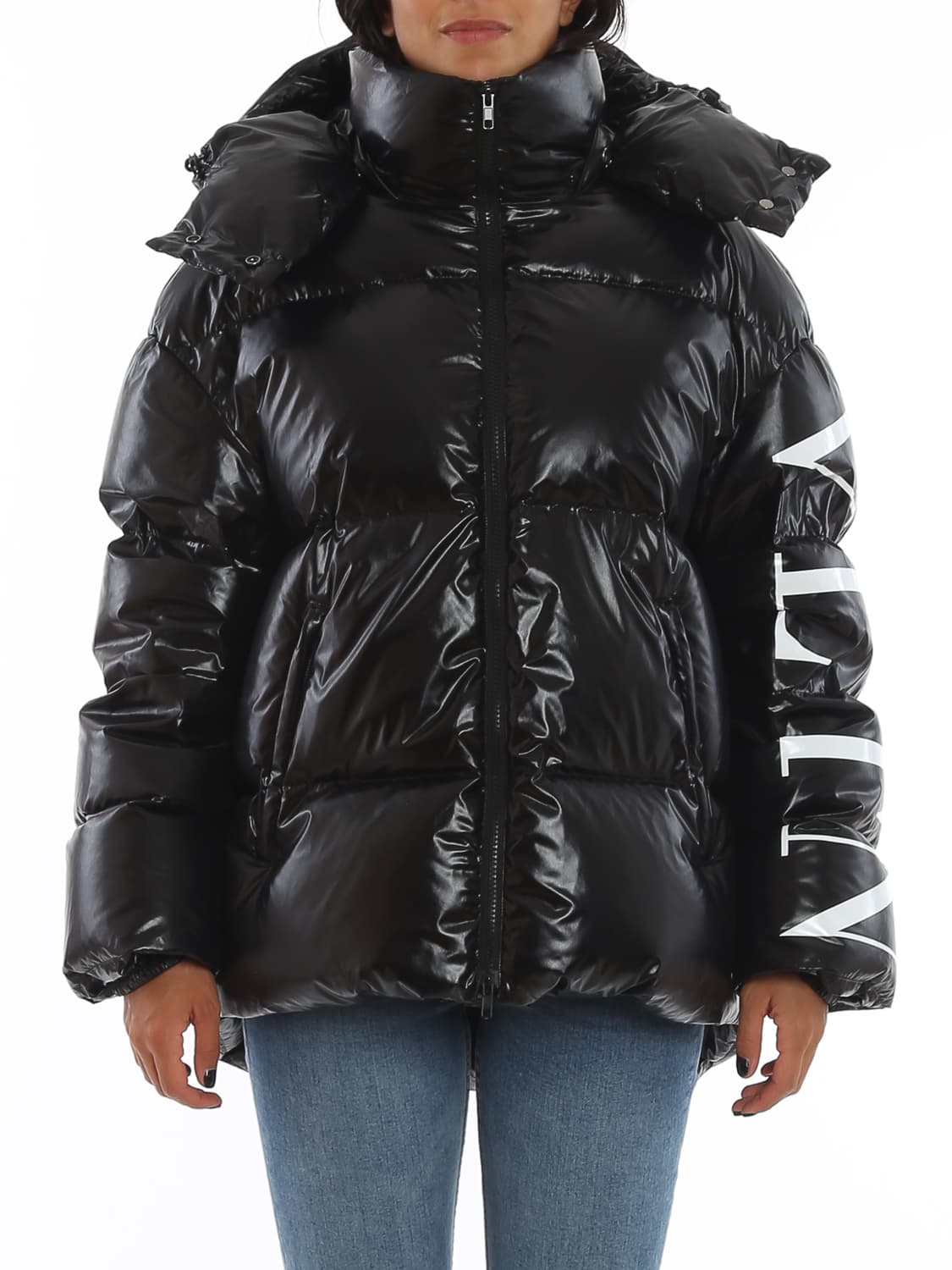 발렌티노 로고 블랙 패딩 38사이즈 상품이미지5