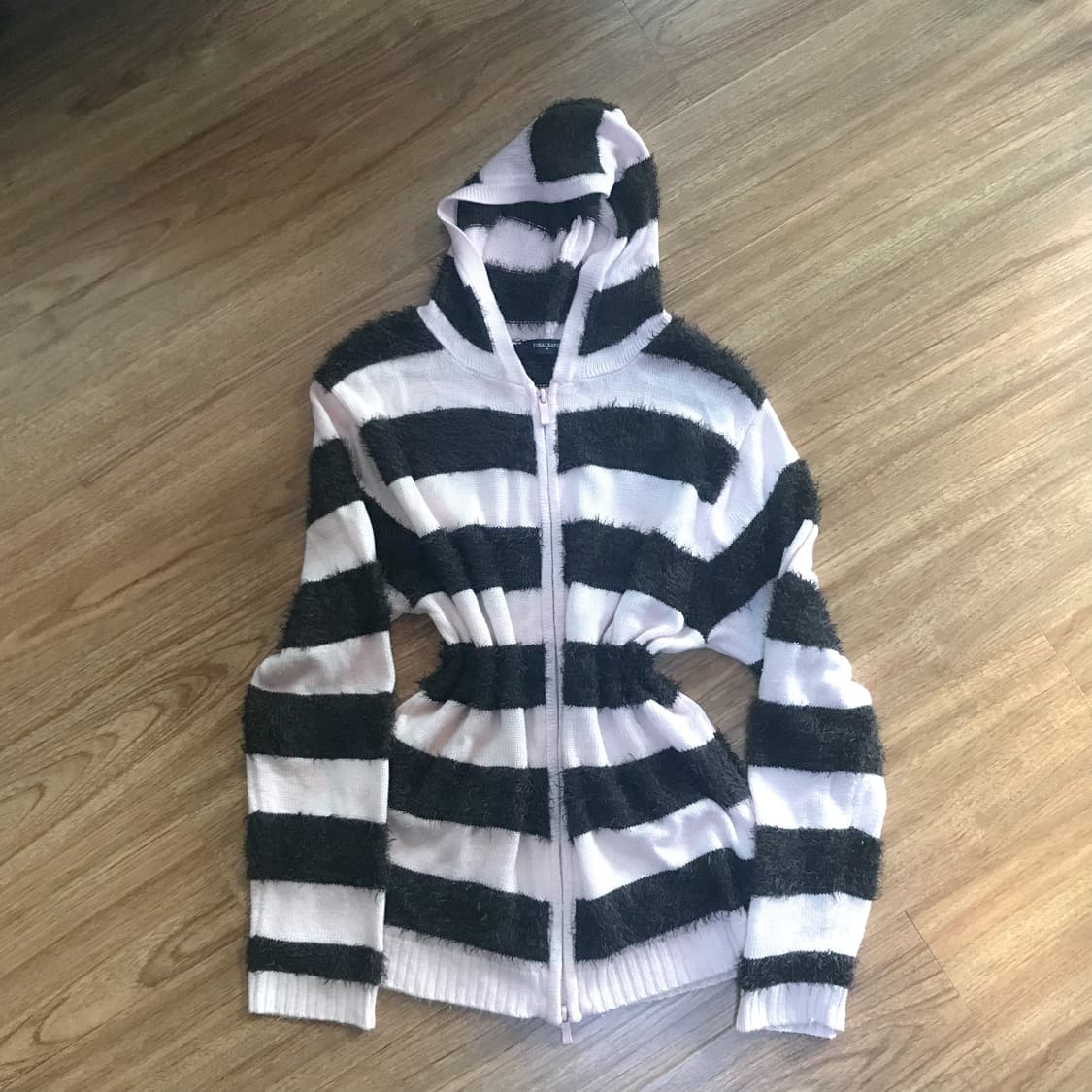 빈티지 딸기초코 핑크 브라운 퍼 후드집업 히메갸루 로걀 라떼 페어리 고딕 상품이미지1