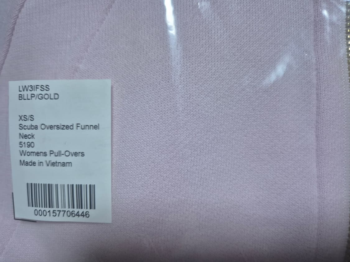 (새상품) 룰루레몬 스쿠바 오버사이즈 퍼널넥 딸기우유 상품이미지4