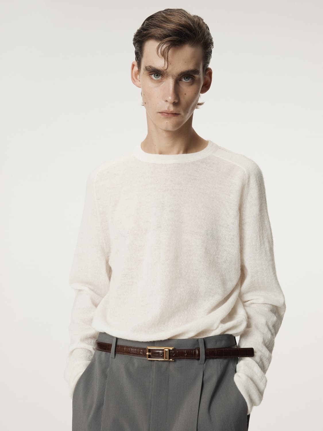 렉토 25FW RC 시어 니트 탑 상품이미지1